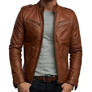 Alternative view of The Wilkinson Brown Leather Jacket